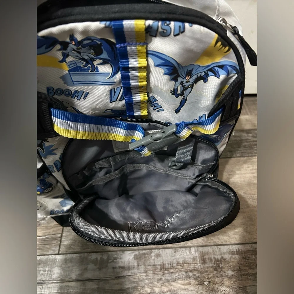 Pottery barn Kids “Kevin” Batman Themed Backpack Blue& Yellow
